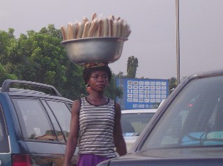 Head Carrier with Bread Sticks